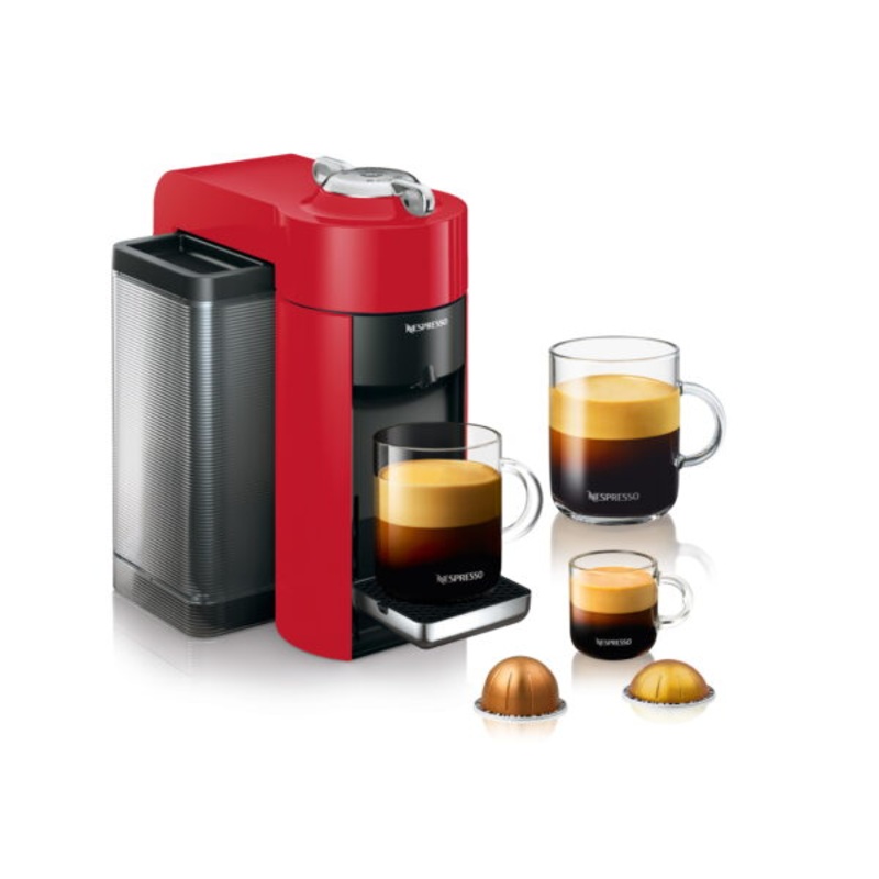 Nespresso Vertuo Coffee and Espresso Machine by De’Longhi, Red | Bigbigmart.com