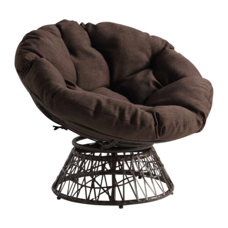 OSP Furniture Papasan Chair, Brown | Bigbigmart.com