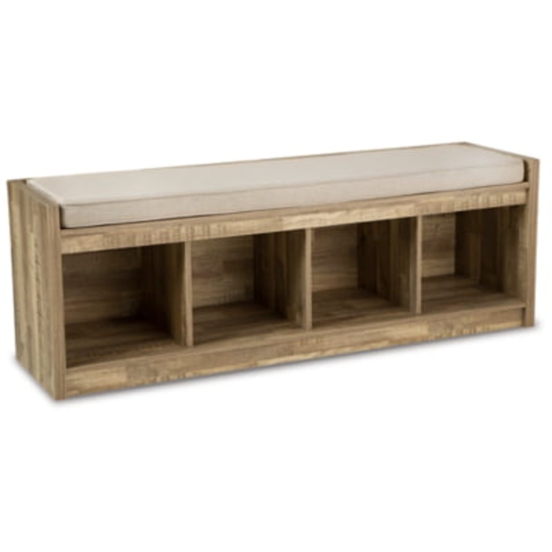 Signature Design by Ashley Gerdanet Storage Bench, Beige/Brown | Bigbigmart.com