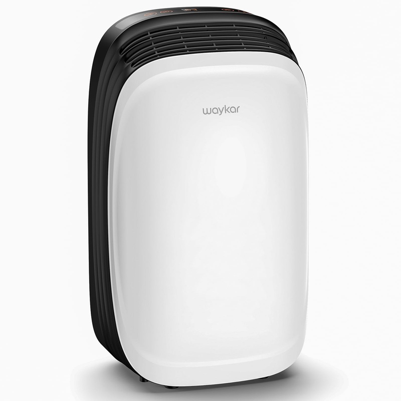 Waykar 30 Pints Dehumidifier for Home and Basements, with Continuous Drain Hose, Reusable Air Filter, Spaces up to 2000 Sq. Ft | Bigbigmart.com