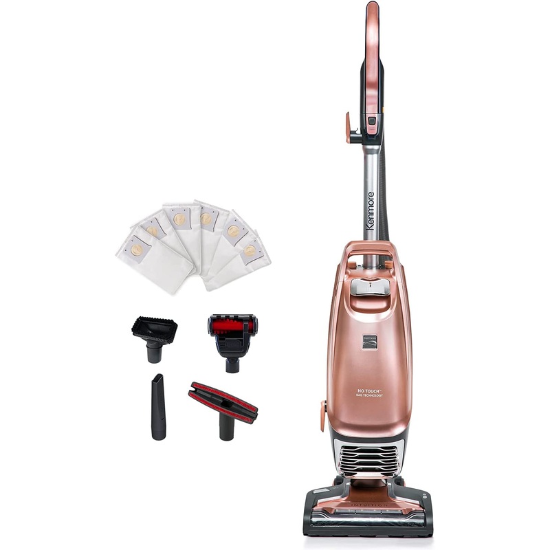 Kenmore BU4050 Intuition Bagged Upright Vacuum, liftup Cleaner with Hair Eliminator brushroll, pet Handi-Mate for Carpet, Hard Floor, Rose Gold | Bigbigmart.com