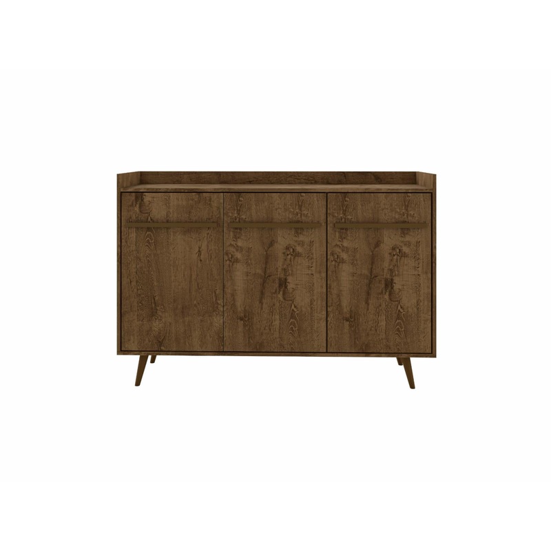 Manhattan Comfort Bradley Dining Buffet Stand, Rustic Brown | Bigbigmart.com