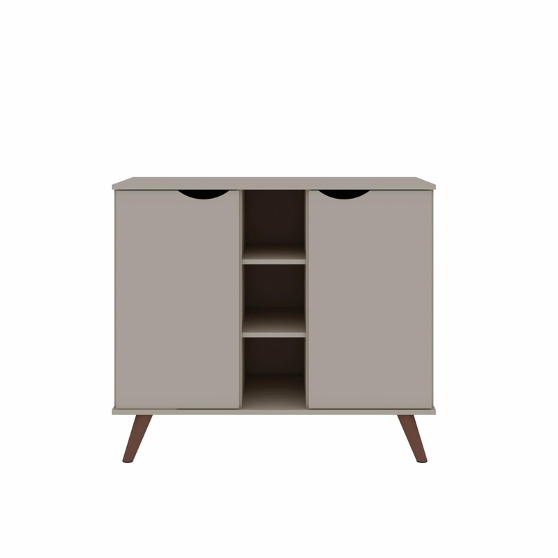 Manhattan Comfort Hampton Buffet Stand Cabinet, Off-White | Bigbigmart.com