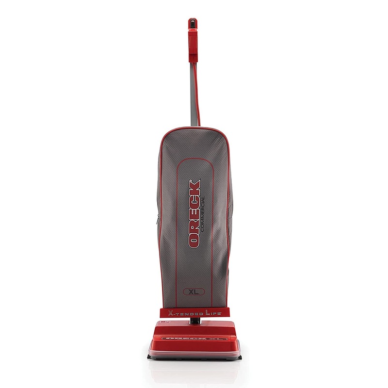 Oreck Commercial Upright Bagged Vacuum Cleaner, Lightweight, 40ft Power Cord, U2000R1, Grey/Red | Bigbigmart.com