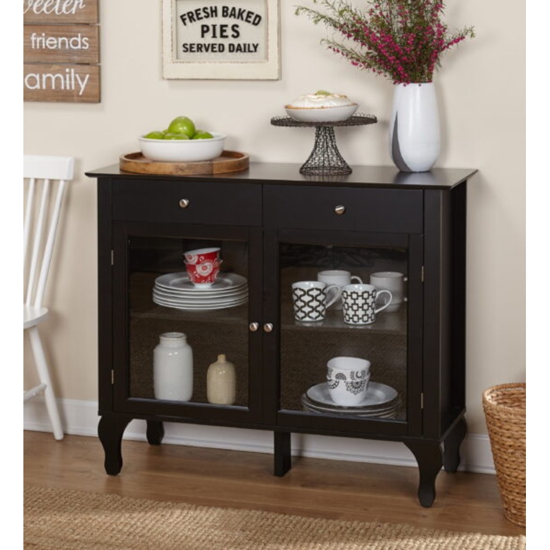 TMS Layla 2-Drawer Storage Buffet, Black | Bigbigmart.com