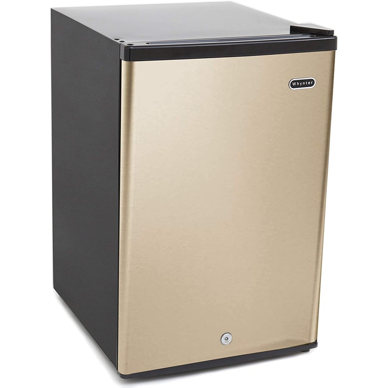 Whynter CUF-210SSG 2.1 cu.ft Energy Star Upright Freezer with Lock in Rose Gold | Bigbigmart.com