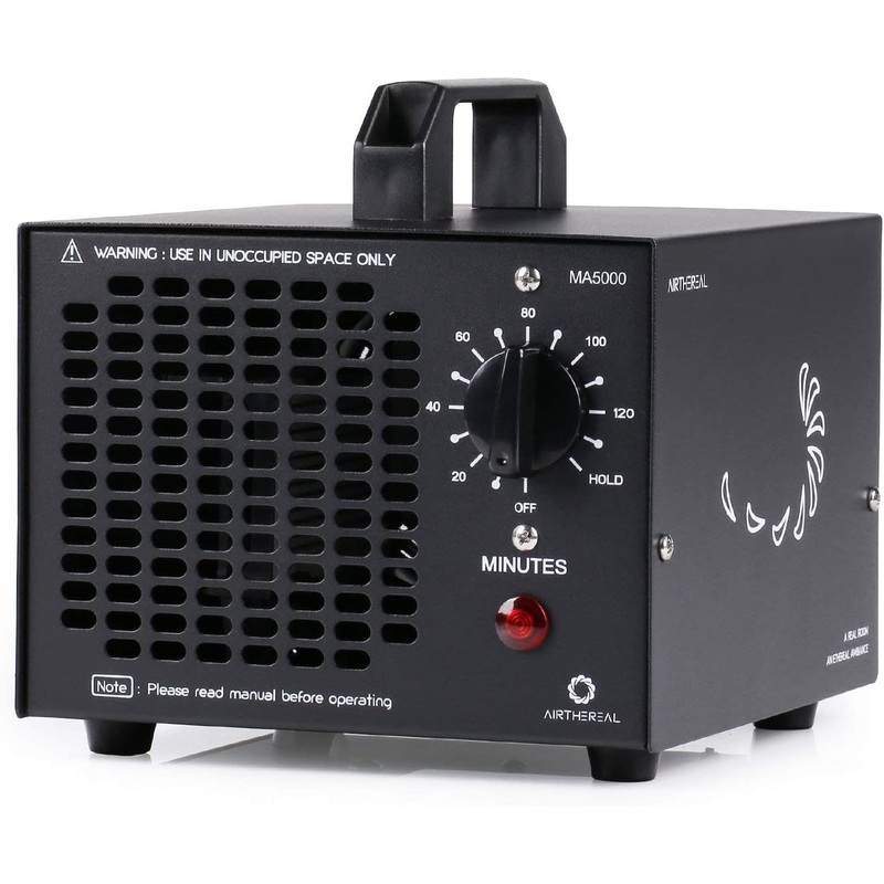 AIRTHEREAL MA5000 Commercial Ozone Generator 5000mg/h O3 Machine Home Air Ionizers Deodorizer for Rooms, Smoke, Cars and Pets, Black | Bigbigmart.com