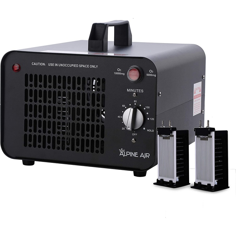 Alpine Air Adjustable 5000-10000 mg/h Double O3 Commercial Ozone Generator Industrial Air Purifier, Ionizer & Deodorizer Ozone Machine for Home, Car, Smoke, hotels, Farms and Pets | Bigbigmart.com