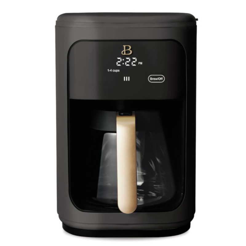 Beautiful 14 Cup Programmable Touchscreen Coffee Maker, Black Sesame by Drew Barrymore | Bigbigmart.com