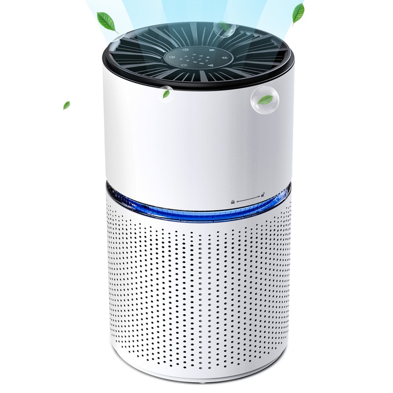 BREEZOME HEPA Air Purifier for Home Large Room 620 Sq.ft, H13 True HEPA Filter Air Cleaner for Pet Hair, CARD 230, Allergies, 99.97% Smokers, Odors, Dust, Pollen, Odor Eliminators for Bedroom, White | Bigbigmart.com