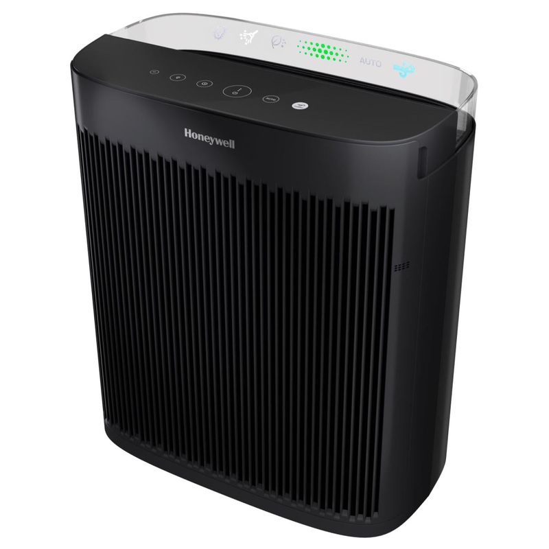Honeywell InSight HEPA Air Purifier with Air Quality Indicator and Auto Mode, Allergen Reducer for Large Rooms (360 sq. ft), Black, Wildfire/Smoke, Pollen, Pet Dander & Dust Air Purifier, HPA5200 | Bigbigmart.com