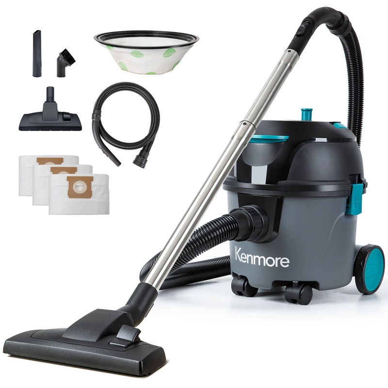 Kenmore KW3010 Bagged Compact Canister Vacuum, 3 Gallon Carpet Cleaner, Black+Dry | Bigbigmart.com