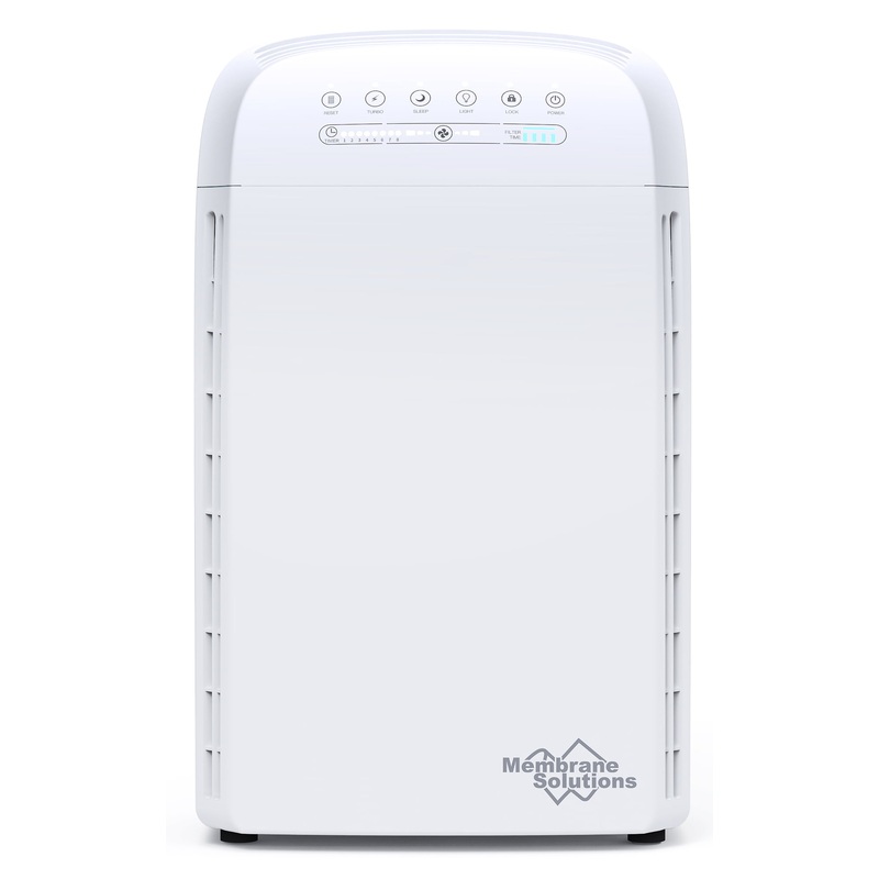 Membrane Solutions Air Purifier MSA3W, 3 Stage H13 True HEPA Air Filter for Large Room Remove Allergy & Asthma, Wildfire Smoke, Dust, Pollen, Odor | Bigbigmart.com