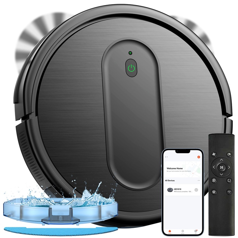 ONSON Robot Vacuum, 2 in 1 Mop Combo. 1600Pa and Wi-Fi Connected for Hard Floors and Low Pile Carpet | Bigbigmart.com