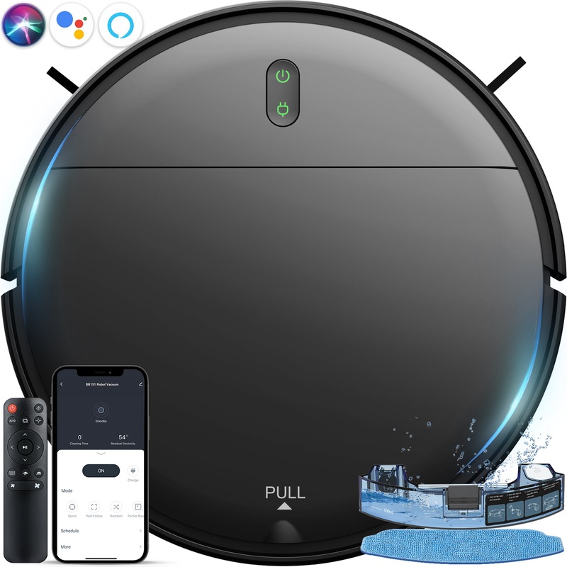 ONSON Robot Vacuum Cleaner, 2 in 1 Mop Combo for Pet Hair, Voice Control and Connect Alexa | Bigbigmart.com