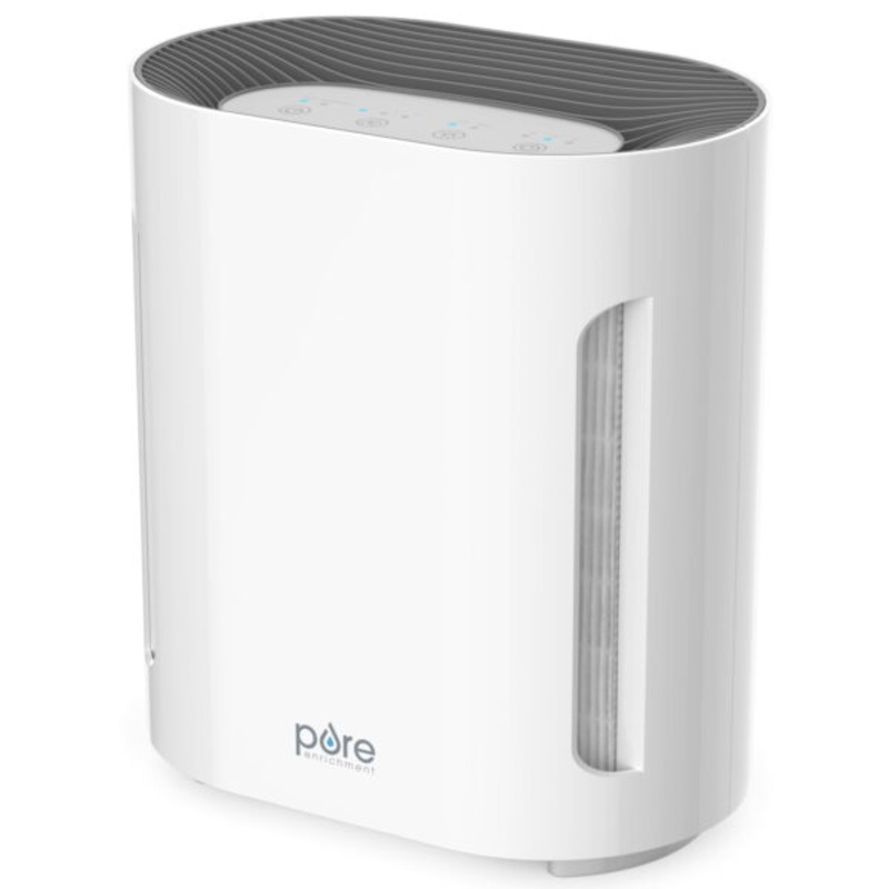 Pure Enrichment PureZone Medium-Large Room Air Purifier, UV-C Light, 3 Stage Filtration, True HEPA Filter Helps Reduce Bacteria, Smoke, Germs, Pollen, Dust, Odors, Allergens, Mold, & Pet Hair | Bigbigmart.com