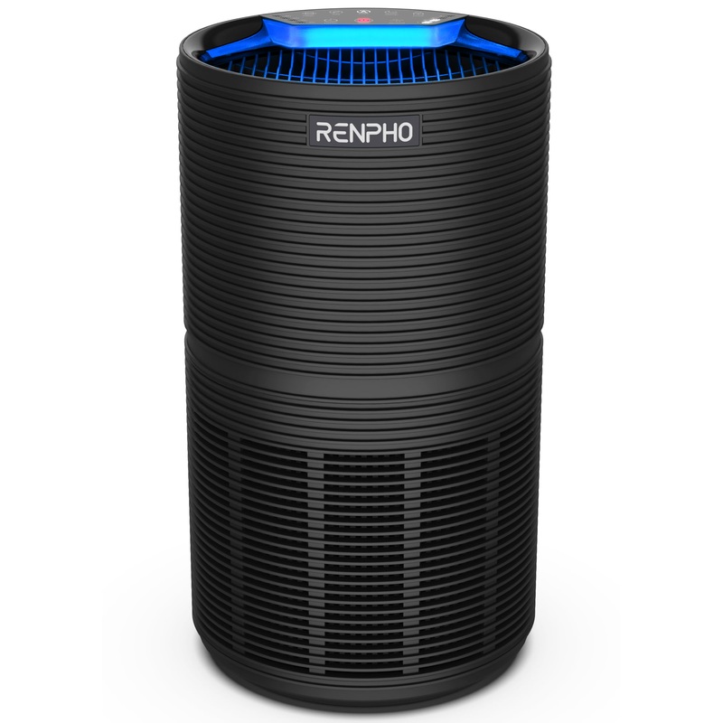 RENPHO Air Purifier for Home Large Room 1200 Sq.ft, H13 True HEPA Filter Air Purifier for Smoke Allergies Pet Dander, Air Cleaner Eliminates Pollen Dust Odor, Ozone Free | Bigbigmart.com