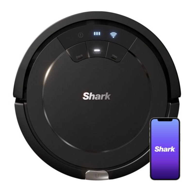 Shark ION Robot Vacuum, Wi-Fi Connected, Works with Google Assistant, Multi-Surface Cleaning, Carpets, Hard Floors, Black (RV754) | Bigbigmart.com