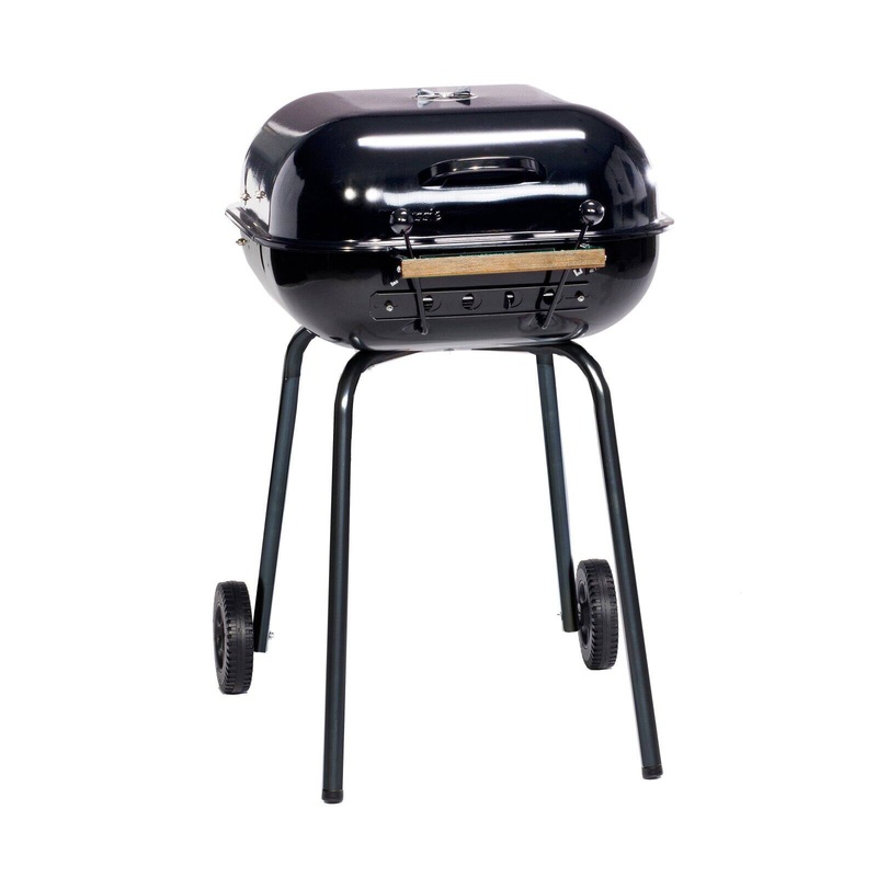 Americana Swinger 332 sq. Inch Charcoal Grill – Black | Bigbigmart.com