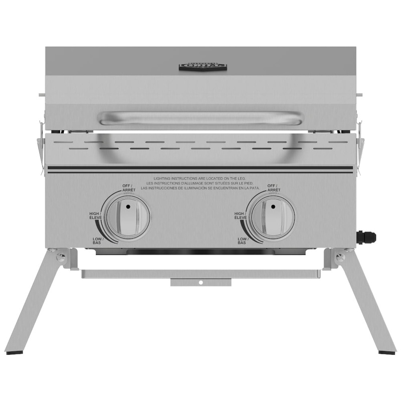 Expert Grill 2 Burner Tabletop Propane Gas Grill in Stainless Steel | Bigbigmart.com