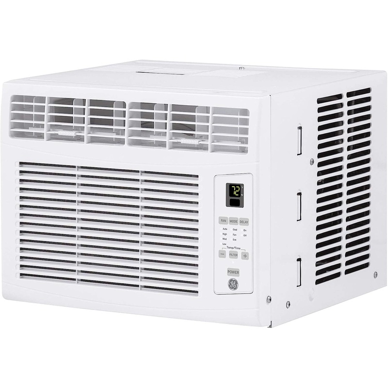 GE Electronic Window Air Conditioner 6000 BTU, Efficient Cooling for Smaller Areas Like Bedrooms and Guest Rooms, 6K BTU Window AC Unit with Easy Install Kit, White | Bigbigmart.com
