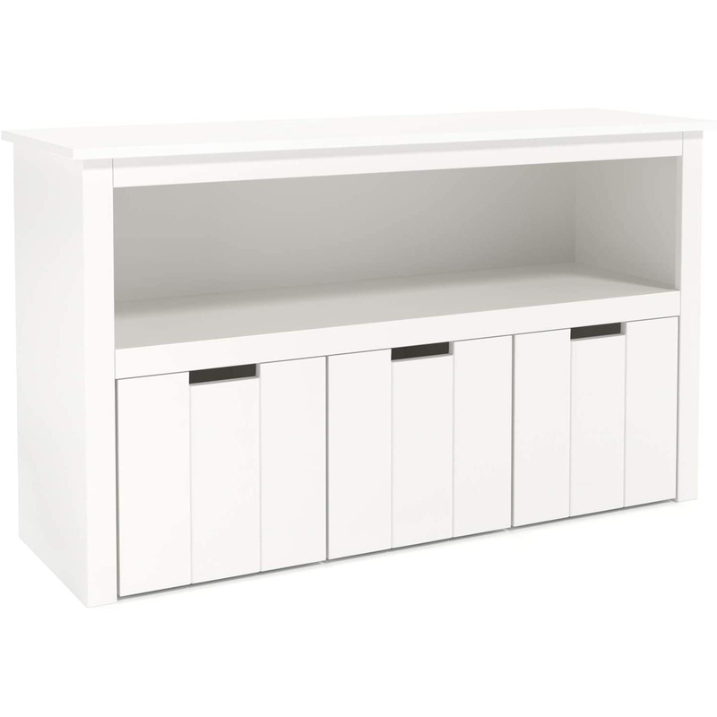 Homfa Kids Storage for Toy, Cube Storage Shelf with 3 Drawers for Kid’s Room, Living Room, White | Bigbigmart.com