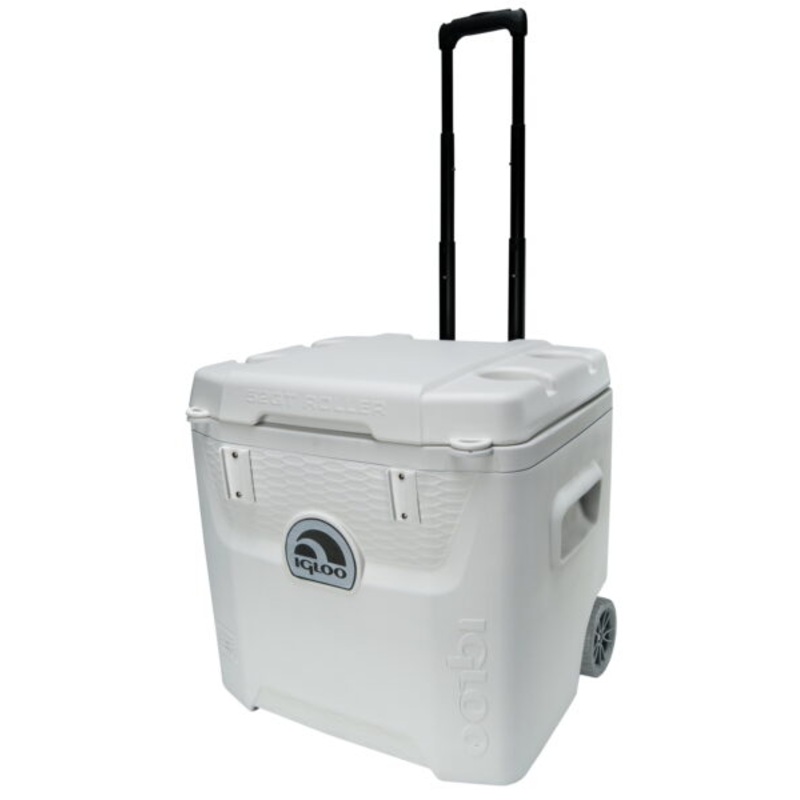 Igloo 52 Qt 5-Day Marine Ice Chest Cooler with Wheels, White | Bigbigmart.com