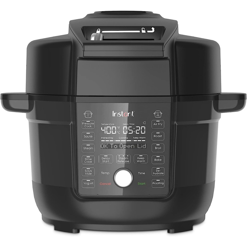 Instant Pot Duo Crisp Ultimate Lid, 13-in-1 Air Fryer and Pressure Cooker Combo, Saut, Slow Cook, Bake, Steam, Warm, Roast, Dehydrate, Sous Vide, & Proof, App With Over 800 Recipes, 6.5 Quart | Bigbigmart.com