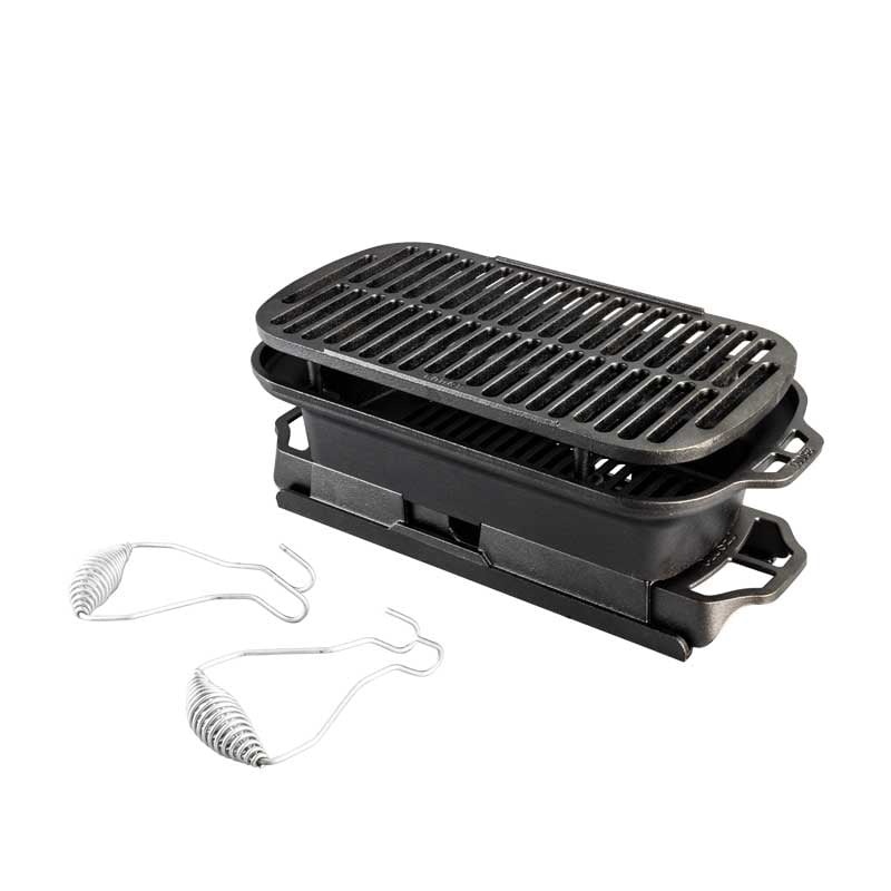 Lodge Cast Iron Seasoned Sportsman’s Pro Charcoal Grill | Bigbigmart.com