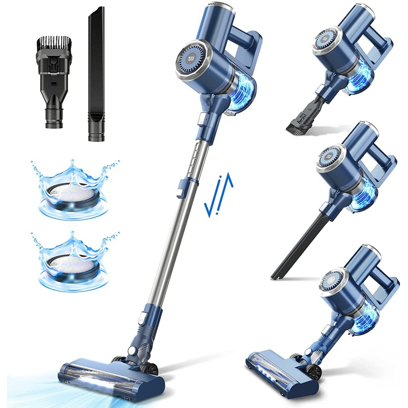 Prettycare Cordless Stick Vacuum Cleaner Lightweight for Carpet Floor Pet Hair W200 | Bigbigmart.com