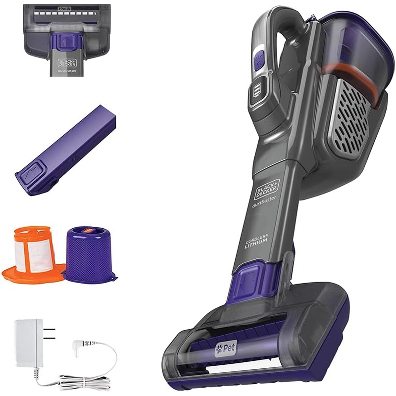 BLACK+DECKER Furbuster Handheld Vacuum for Pets, Cordless, AdvancedClean+, Gray (HHVK515JP07) | Bigbigmart.com