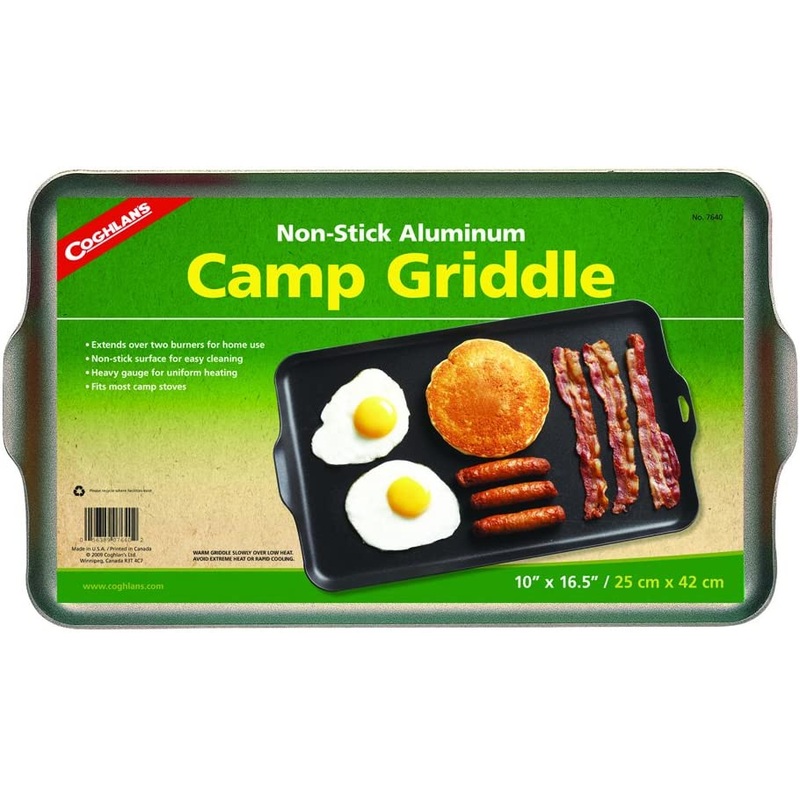 Coghlan’s Two Burner Non-Stick Camp Griddle, 16.5 x 10-Inches Black | Bigbigmart.com