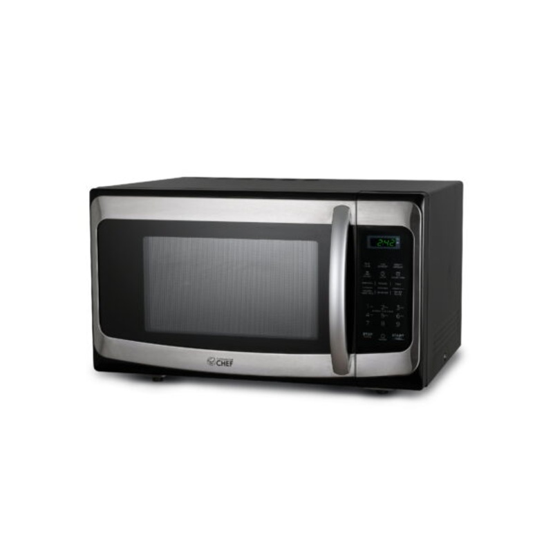 COMMERCIAL CHEF 1.1 cu. ft. Countertop Digital Microwave Oven, Stainless Steel Trim | Bigbigmart.com