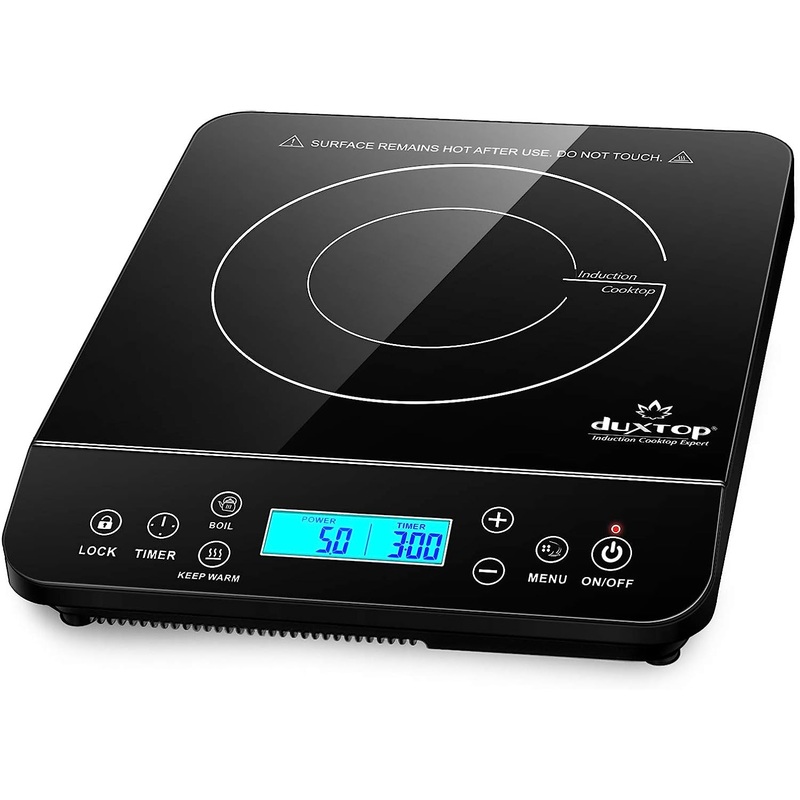 Duxtop Portable Induction Cooktop, Countertop Burner Induction Hot Plate with LCD Sensor Touch 1800 Watts, Black 9610LS BT-200DZ | Bigbigmart.com