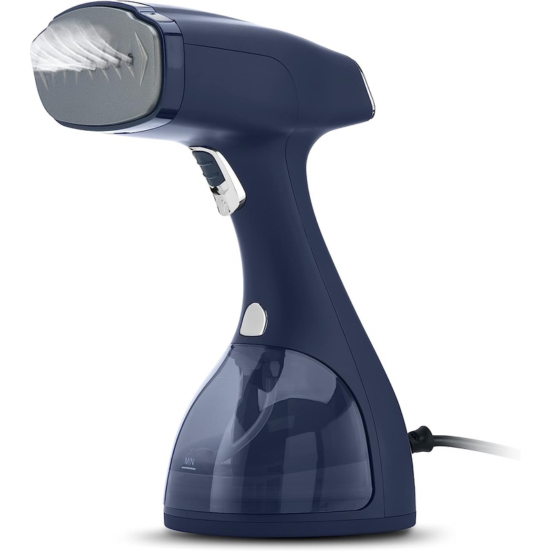 Electrolux Handheld Garment and Fabric Steamer 1500 Watts – Portable Handheld Steamer for Clothes, Wool and Silk with 2-In-1 Lint Brush and Fabric Brush | Powerful 1500W Clothing Steamer to Remove Wrinkles, Blue | Bigbigmart.com