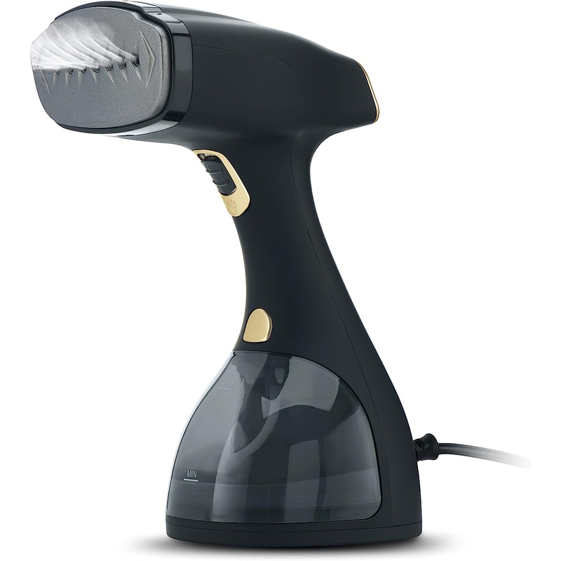 Electrolux Portable Handheld Garment and Fabric Steamer 1500 Watts, Quick Heat Ceramic Plate Steam Nozzle, 2 in 1 Fabric Wrinkle Remover and Clothing Iron, with Fabric, Lint Brush, and Steam Nozzle, Black | Bigbigmart.com