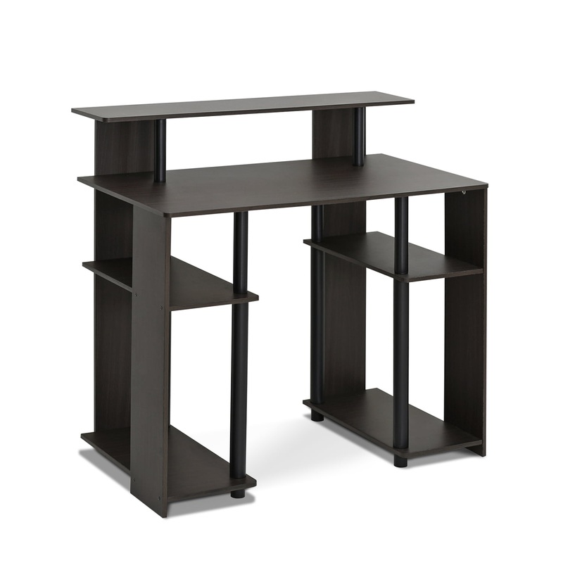 Furinno JAYA Simple Design Computer Writing Desk, Walnut | Bigbigmart.com