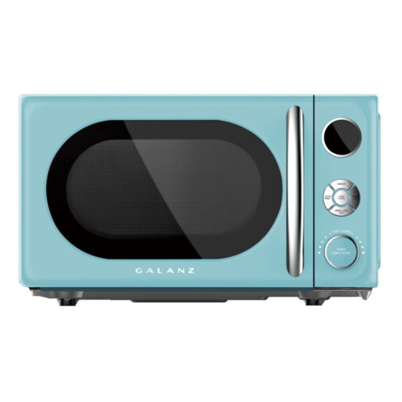 Galanz 0.7 cu. ft. Retro Countertop Microwave Oven, 700 Watts, Blue | Bigbigmart.com