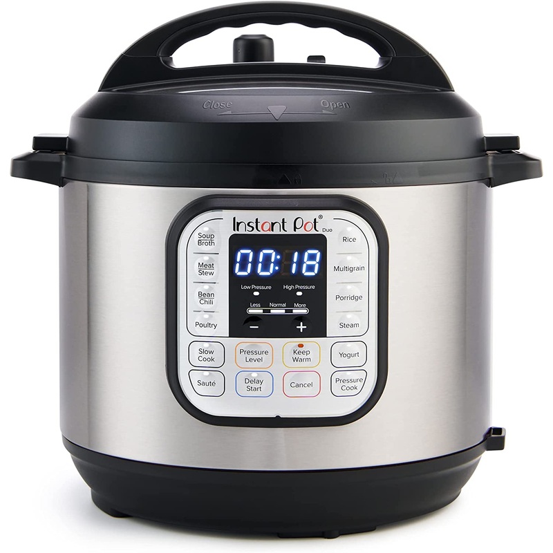 Instant Pot Duo 7-in-1 Electric Pressure Cooker, Slow Cooker, Rice Cooker, Steamer, Saut, Yogurt Maker, Warmer & Sterilizer, Includes Free App with over 1900 Recipes, Stainless Steel, 3 Quart | Bigbigmart.com