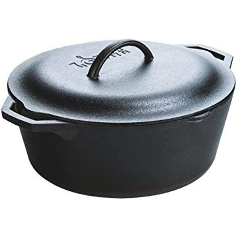 Lodge Cast Iron Serving Pot Dutch Oven with Dual Handles, Pre-Seasoned, 7-Quart | Bigbigmart.com