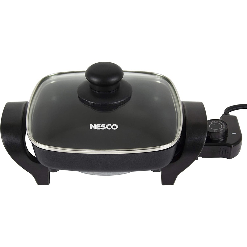 Nesco ES-08 Electric Skillet, 8 inch, 800 watts, Black | Bigbigmart.com