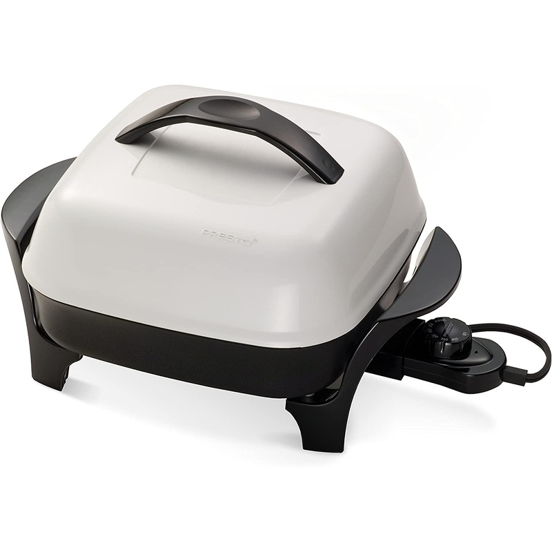 Presto 06620 11-Inch Electric Skillet,Black/White | Bigbigmart.com