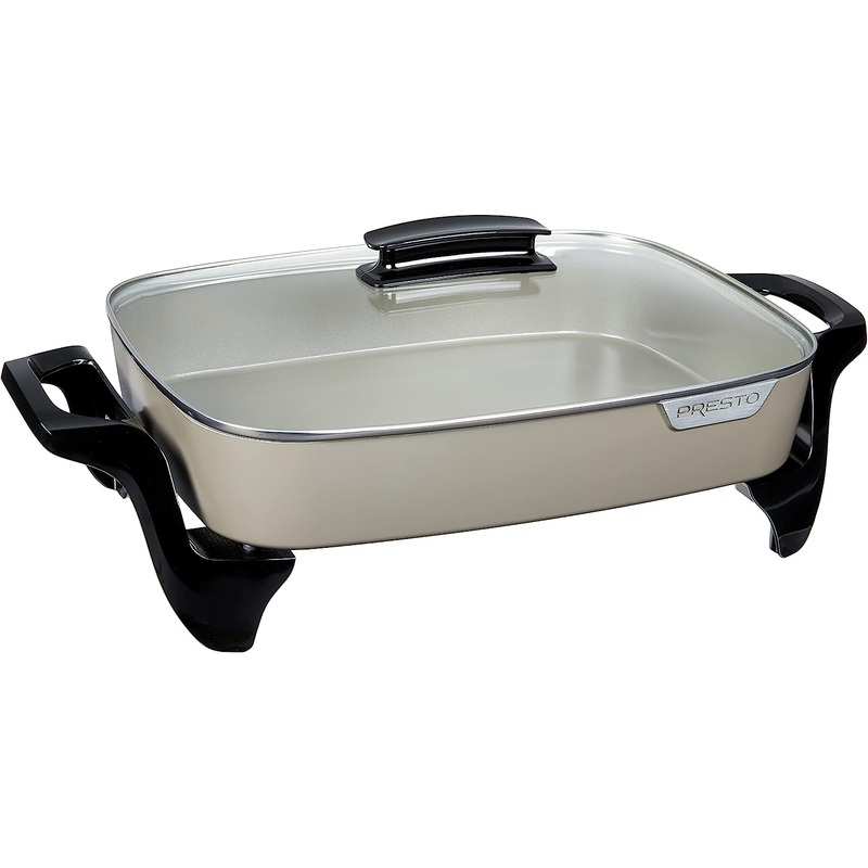 Presto, Grey Ceramic 06856 Electric Skillet, 16 | Bigbigmart.com