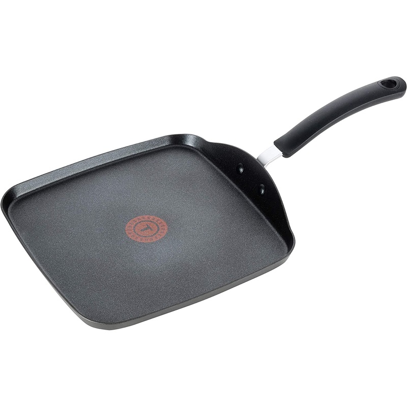 T-fal Ultimate Hard Anodized, Nonstick 10.25 In. Square Griddle, Black, 10.25 Inch, Grey | Bigbigmart.com