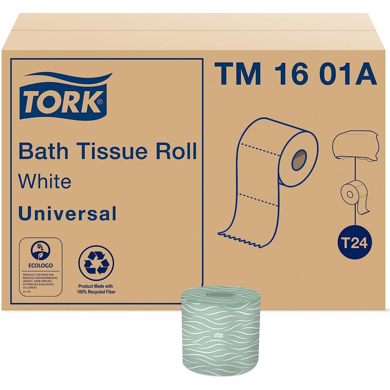 Tork Universal Bath Tissue Roll, 2-Ply, 48 rolls, 500 sheets, TM1601A, White | Bigbigmart.com