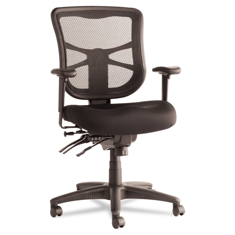 Alera ALEEL42ME10B 17.7 in. – 21.4 in. Seat Height Elusion Series Mesh Mid-Back Task Office Chair Supports up to 275 lbs. – Black | Bigbigmart.com