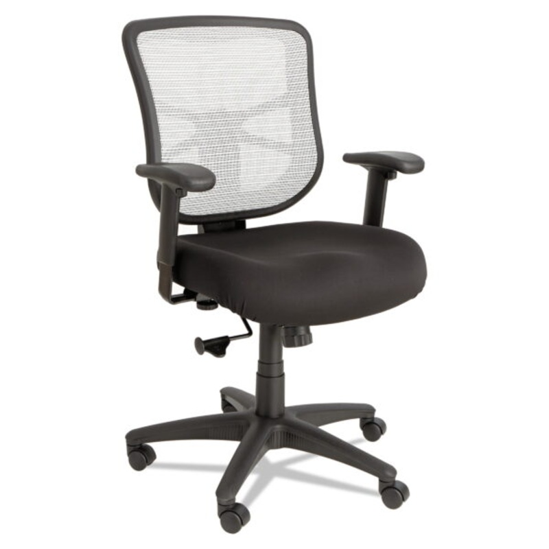 Alera Elusion Series Mesh Mid-Back Swivel/Tilt Chair, Black/White | Bigbigmart.com