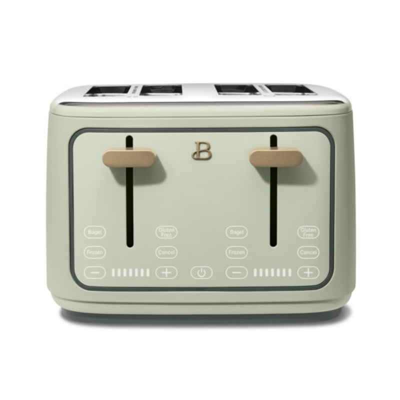Beautiful 4 Slice Toaster, Sage Green by Drew Barrymore | Bigbigmart.com
