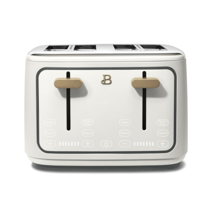 Beautiful 4 Slice Toaster, White Icing by Drew Barrymore | Bigbigmart.com