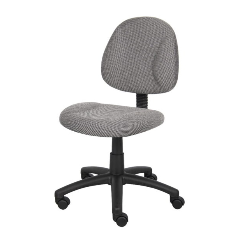 Boss Office & Home Beyond Basics Adjustable Office Task Chair without Arms, Gray | Bigbigmart.com